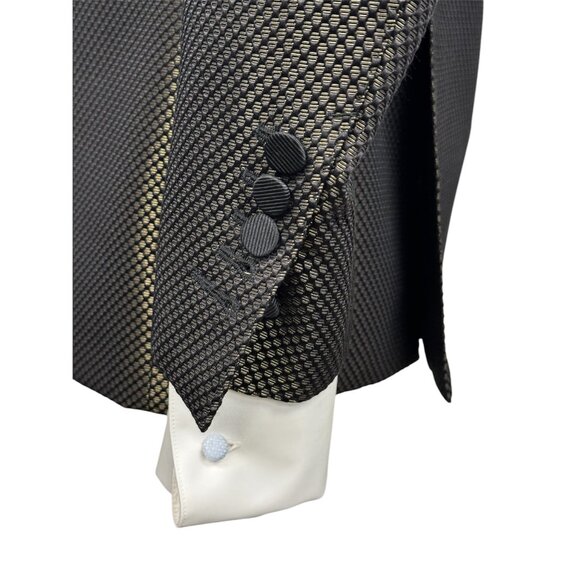 Tom Ford - Two Tone Black and Gold Shimmer Dinner Jacket - Picture 7 of 16